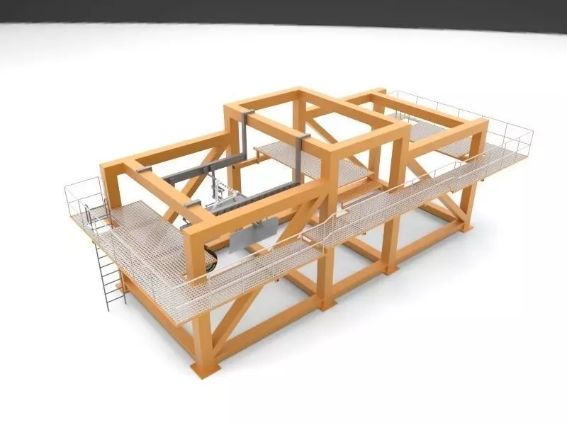 landing gear retraction test rig 3D model_0