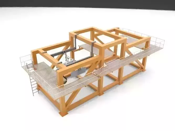 landing gear retraction test rig 3D model