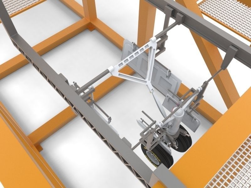 landing gear retraction test rig 3D model_2