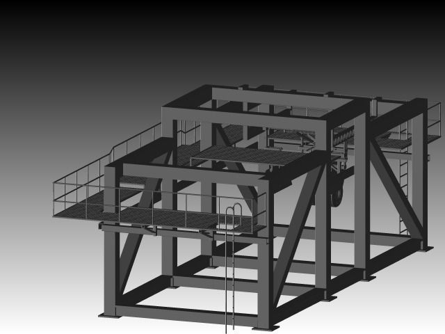 landing gear retraction test rig 3D model_6