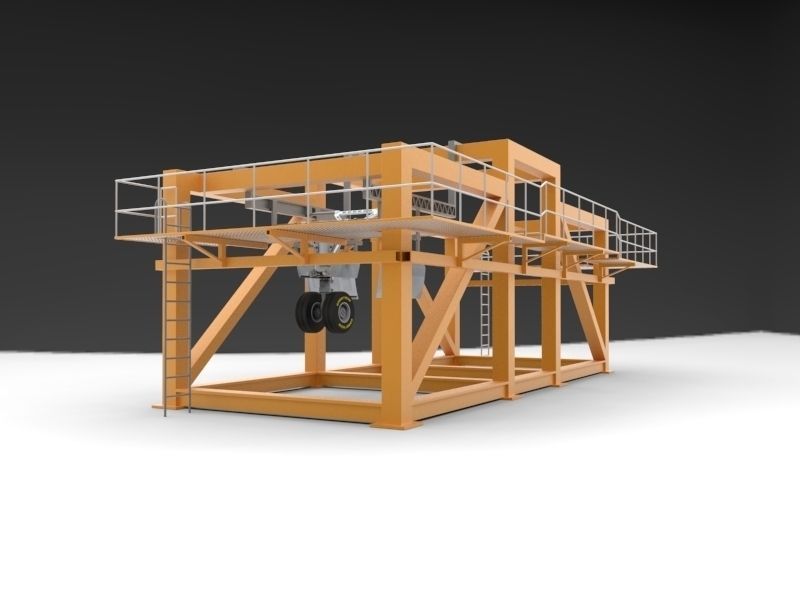 landing gear retraction test rig 3D model_1