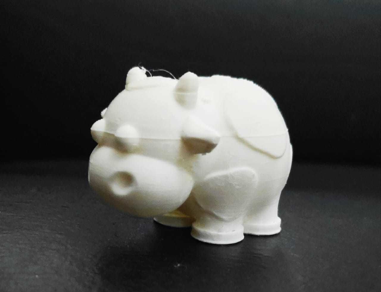 Round Cow 3D print model_4