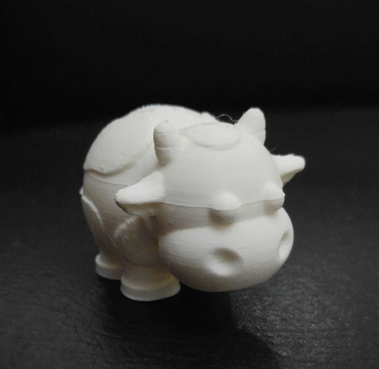 Round Cow 3D print model_9