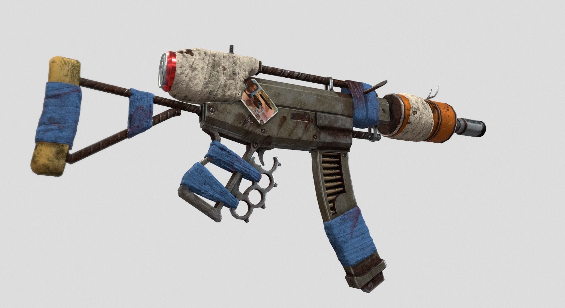 Crafted Machine Gun 3D model_1