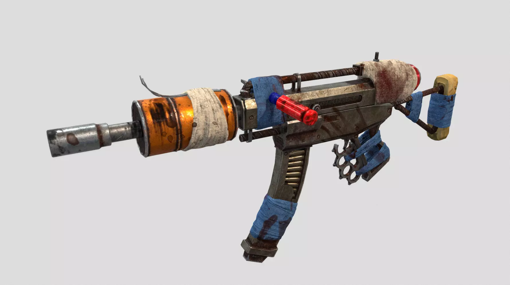 Crafted Machine Gun 3D model_0