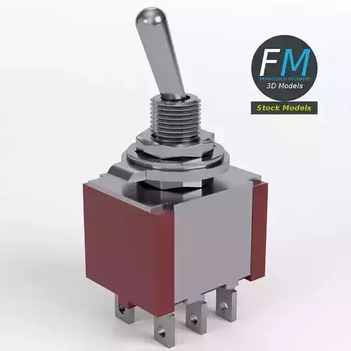 Double pole double throw switch 3D model