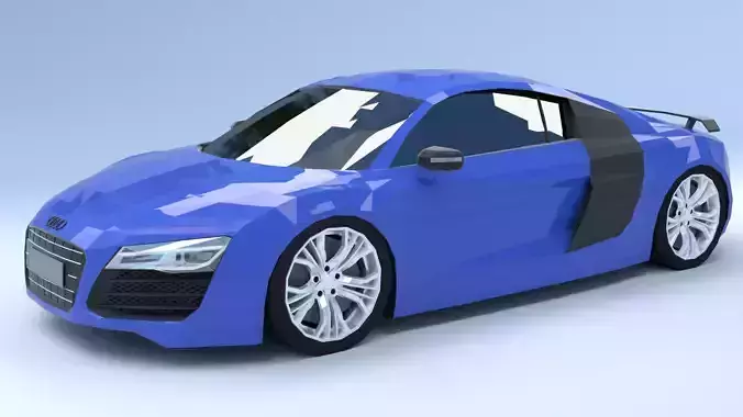 Audi R8 Sports car Supercar 3D Model Low Poly