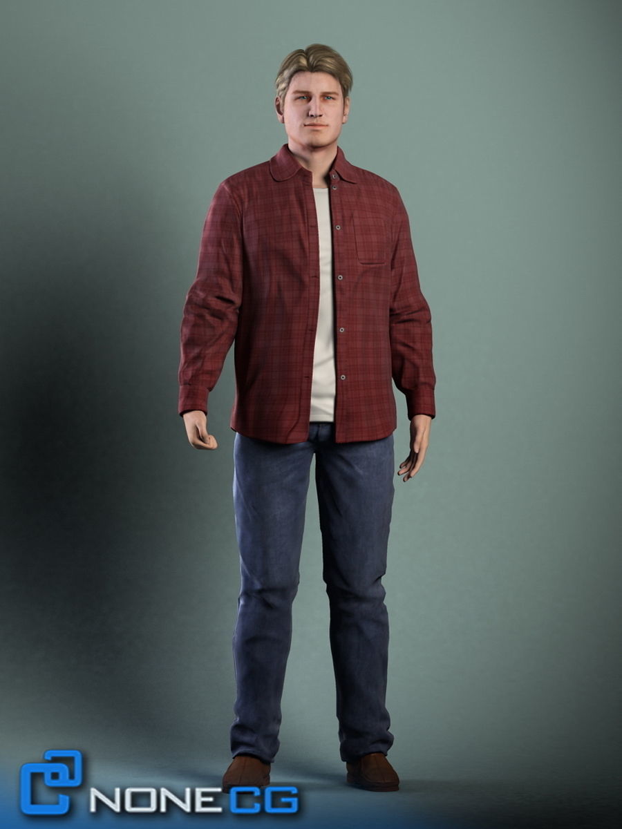 Pack - Adult Male and Female 3D model_19