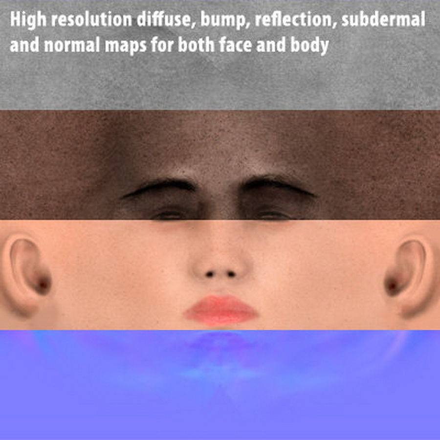 Pack - Adult Male and Female 3D model_53