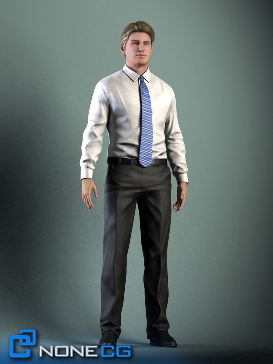 Pack - Adult Male and Female 3D model_12