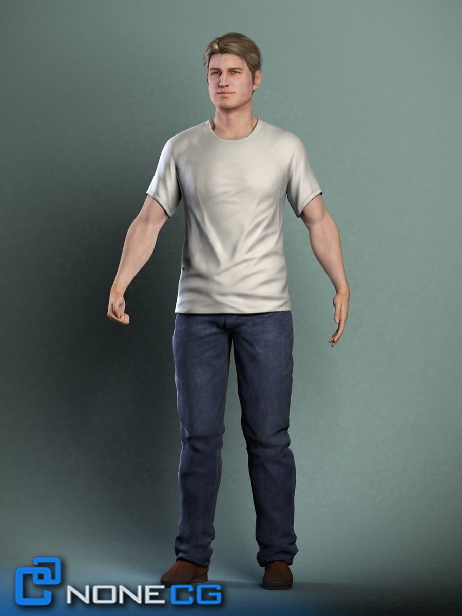 Pack - Adult Male and Female 3D model_15