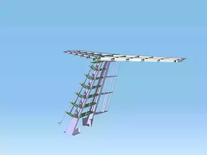 beechcraft king air b200 empennage 3D model