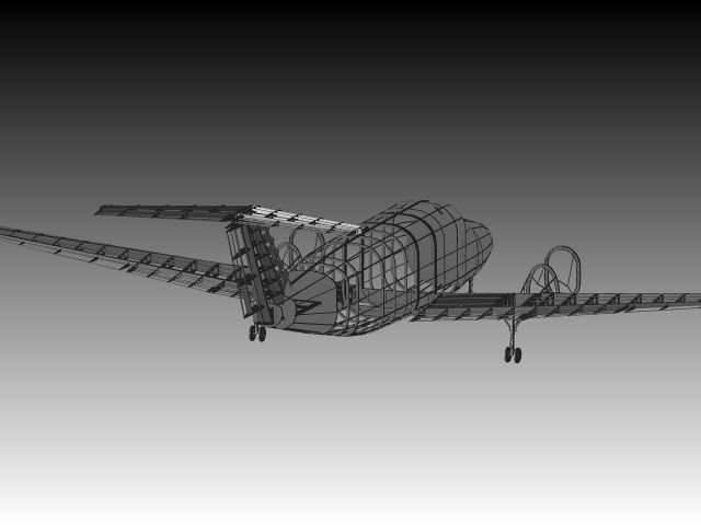beechcraft king air b200 gt-structure 3D model_13