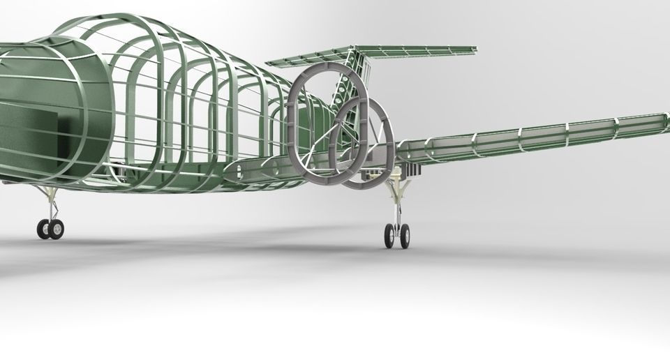 beechcraft king air b200 gt-structure 3D model_11