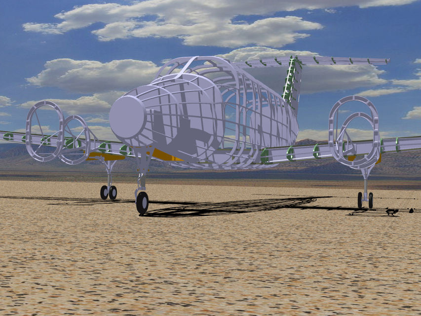 beechcraft king air b200 gt-structure 3D model_5