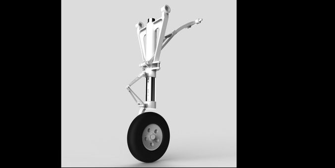  nose landing gear beechcraft king air b200 3D model
