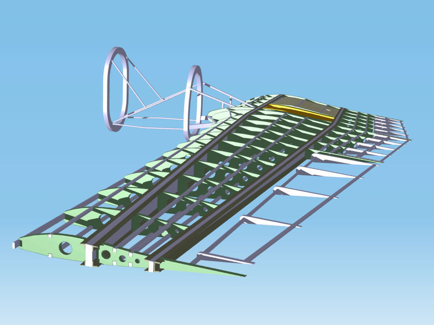 wing structure and engine mount 3D model_1