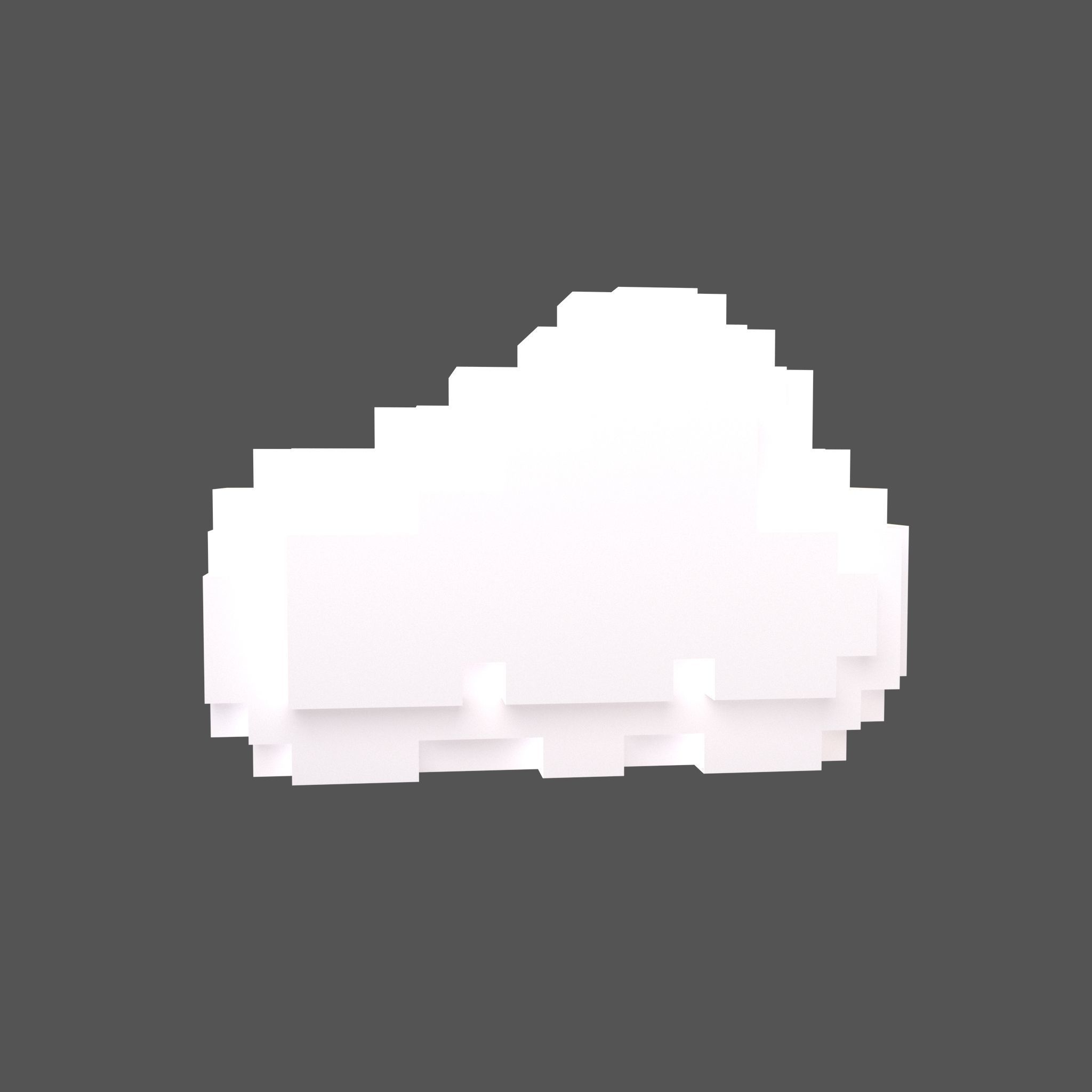 Voxel Style Cloud v1 Pack 01 Low-poly 3D model_1