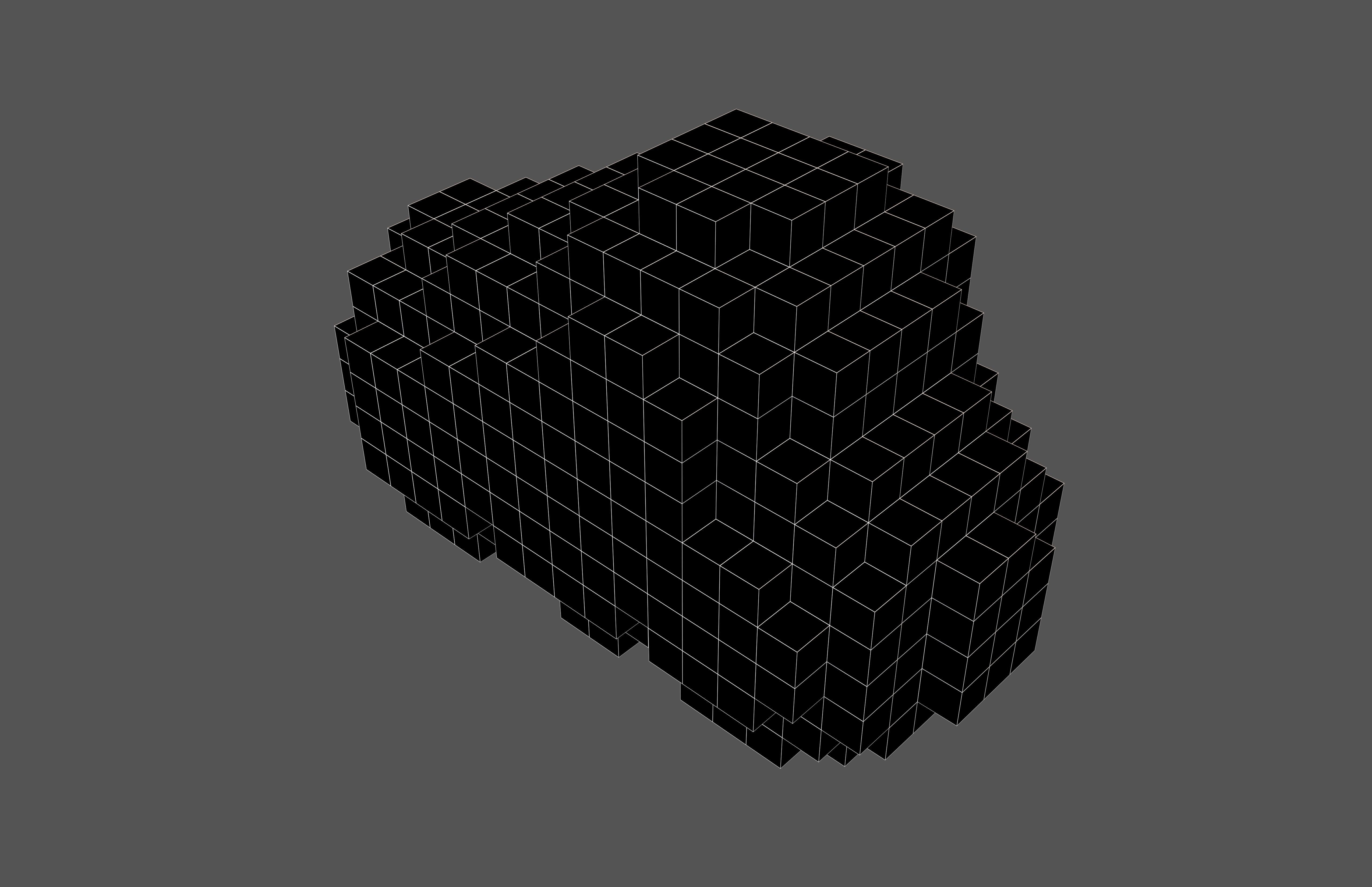 Voxel Style Cloud v1 Pack 01 Low-poly 3D model_7