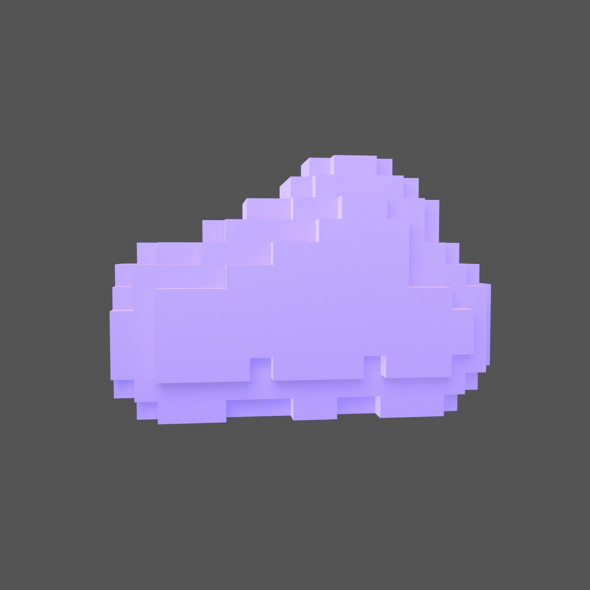 Voxel Style Cloud v1 Pack 01 Low-poly 3D model_15