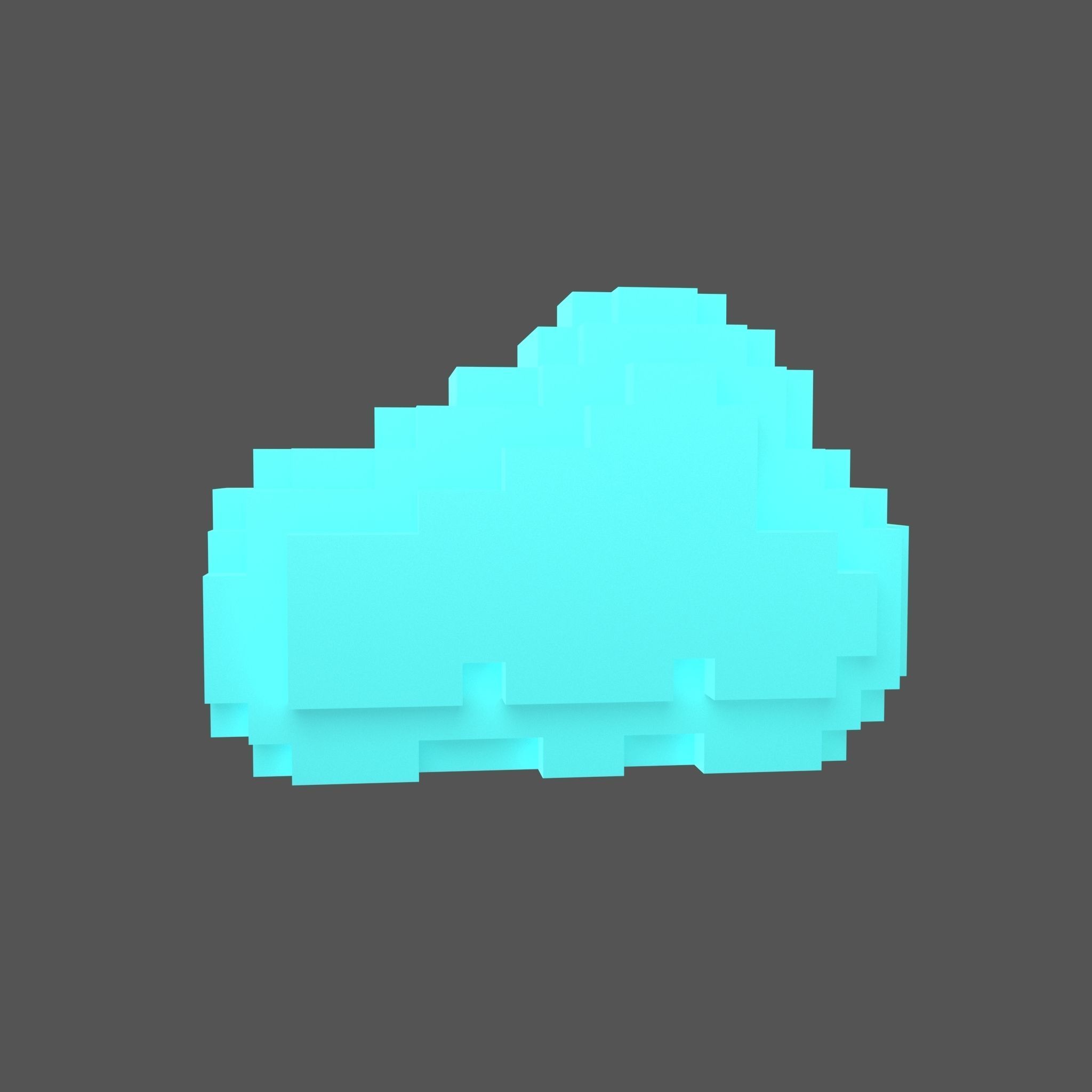 Voxel Style Cloud v1 Pack 01 Low-poly 3D model_18