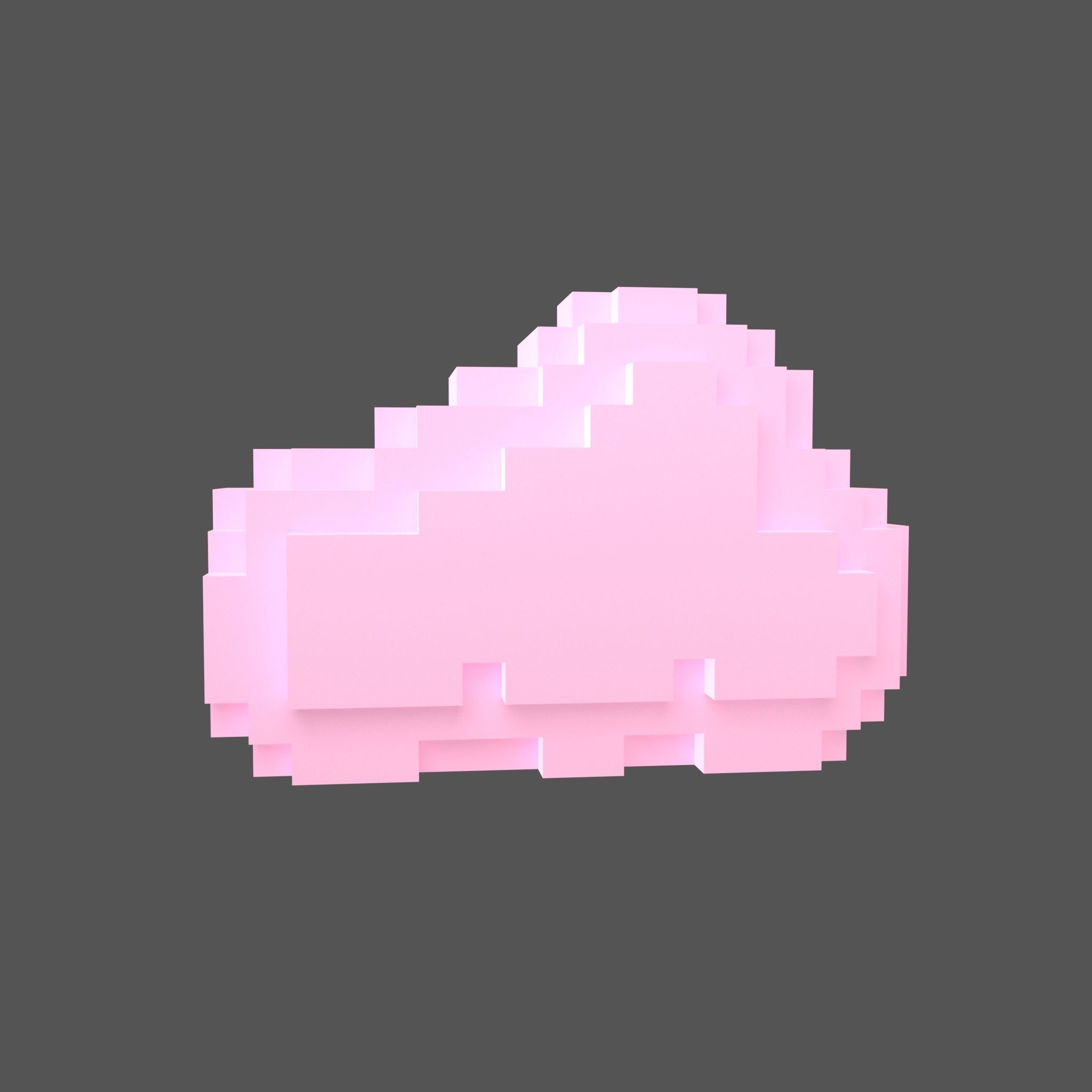 Voxel Style Cloud v1 Pack 01 Low-poly 3D model_22