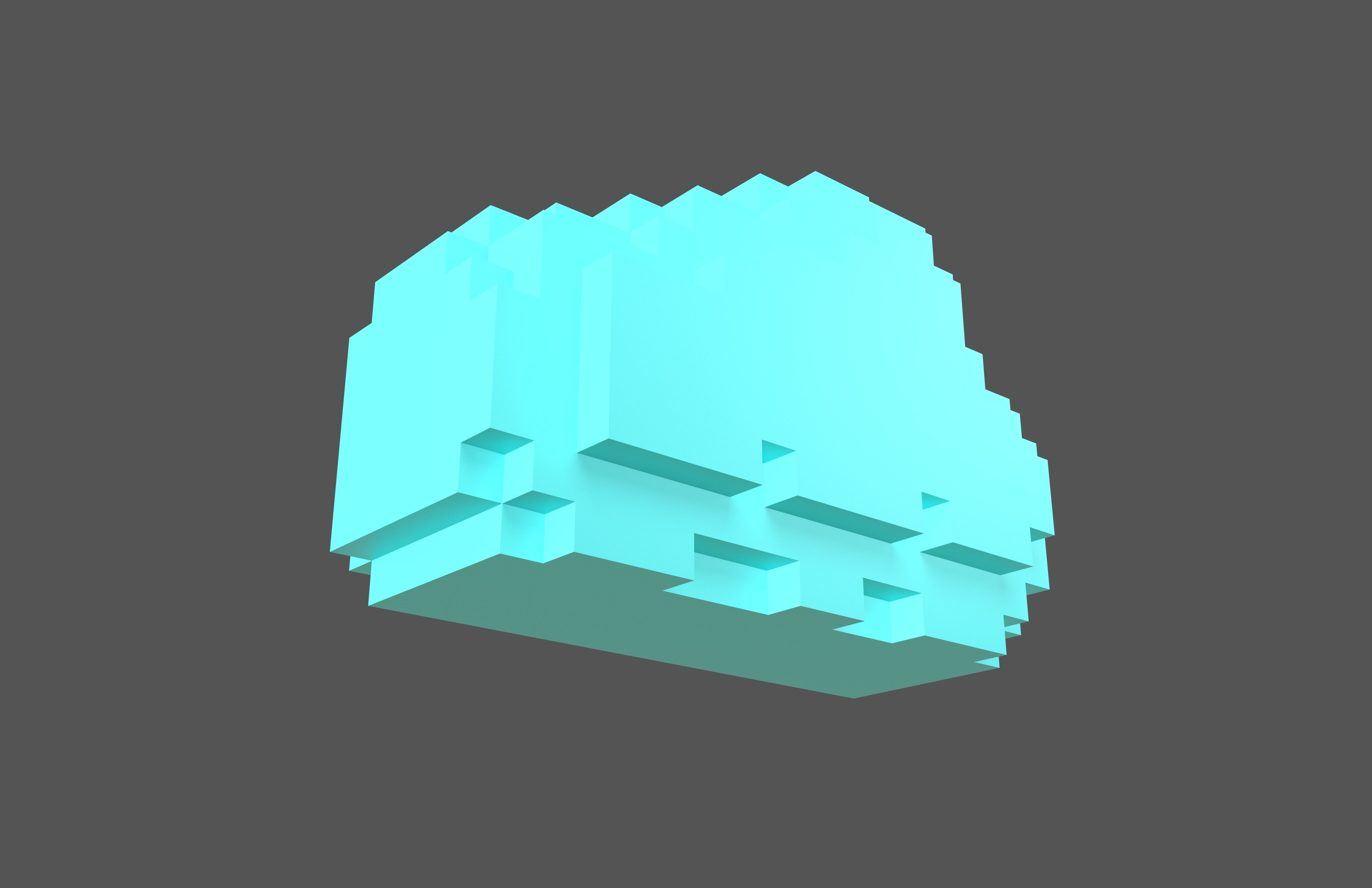 Voxel Style Cloud v1 Pack 01 Low-poly 3D model_20