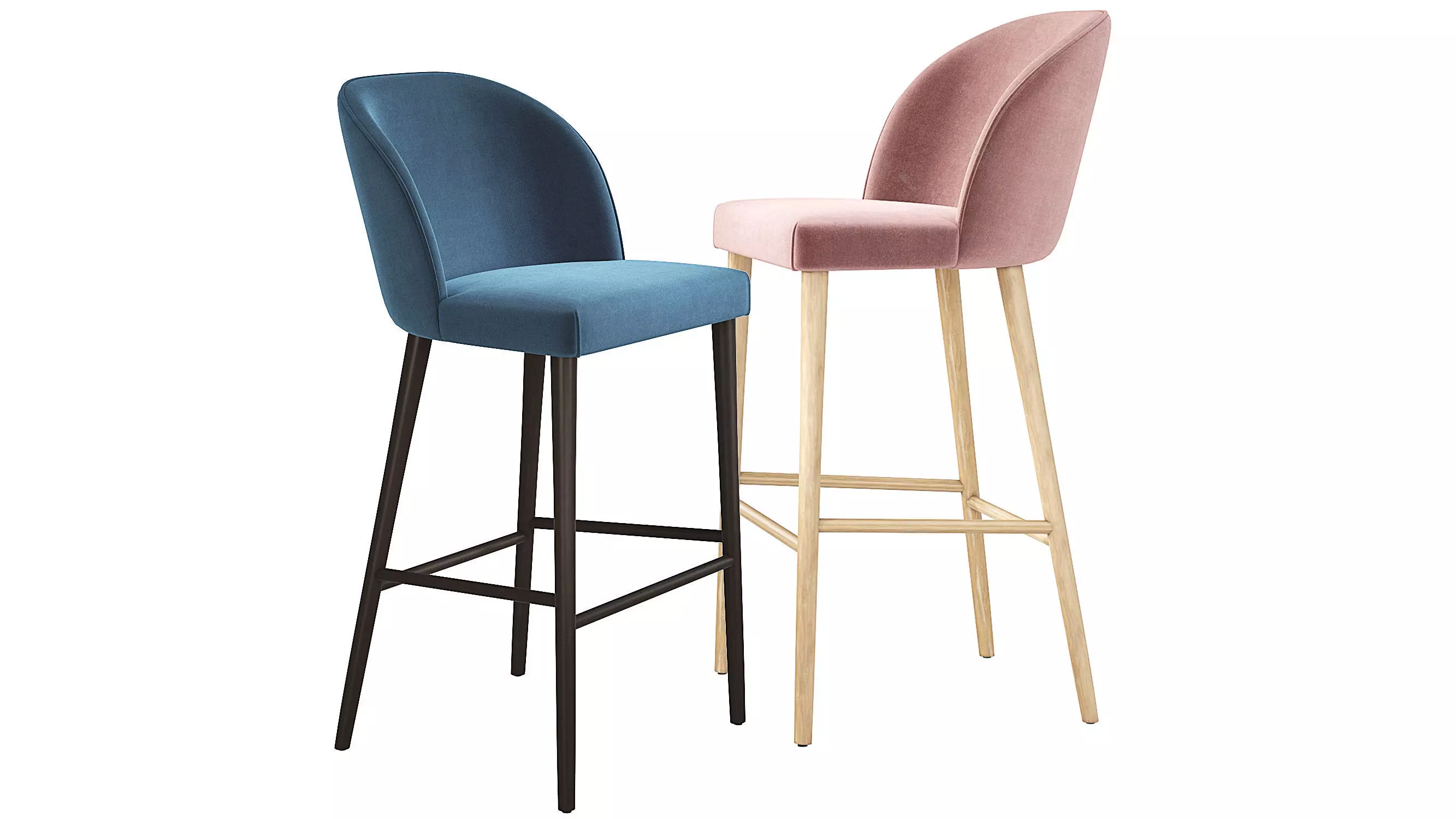 Camille Italian Bar Stool Crate and Barrel 3D model