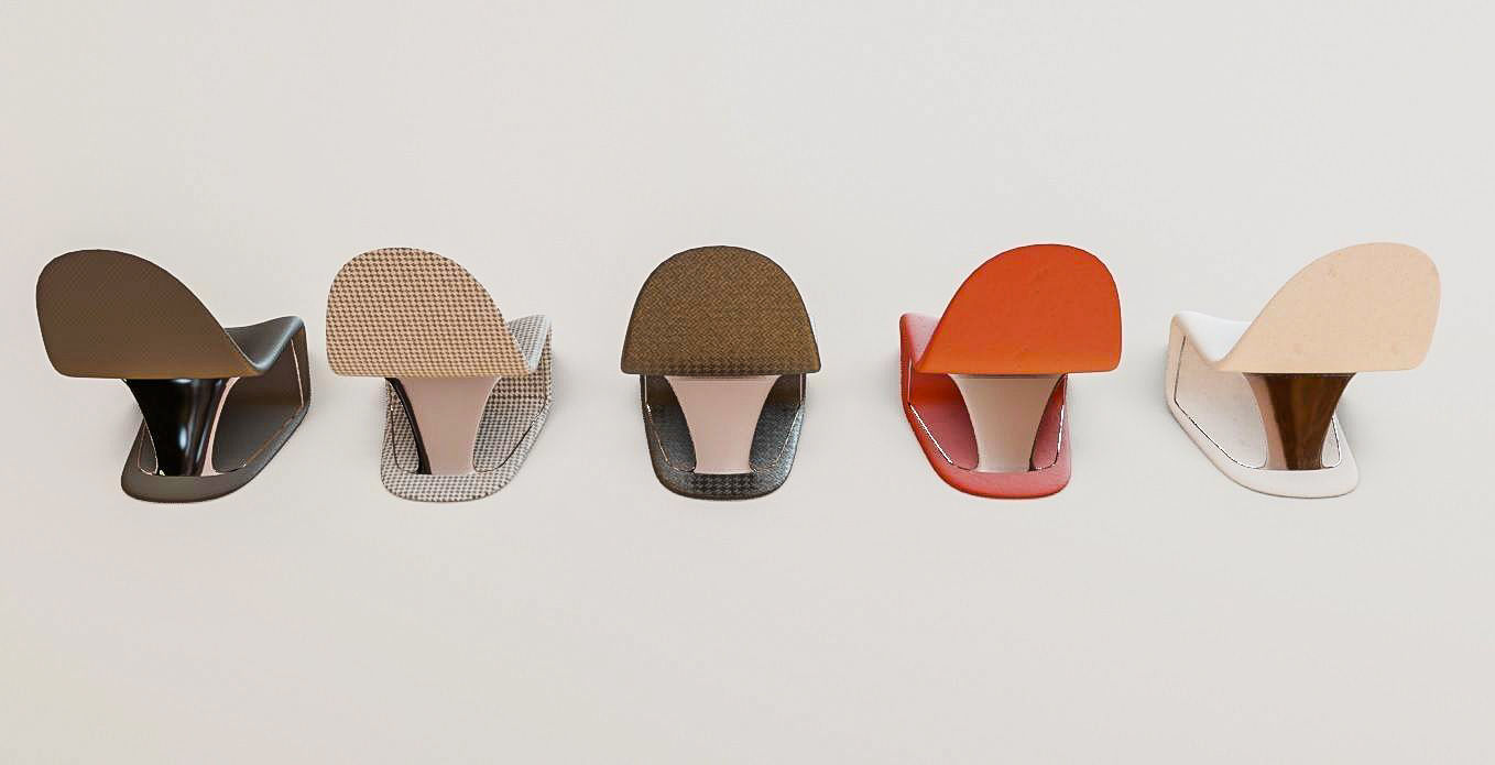 Funky Chair 3D Model Set Low-poly 3D model_7