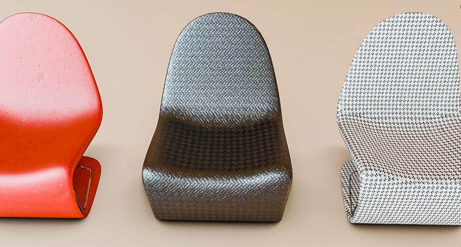 Funky Chair 3D Model Set Low-poly 3D model_5