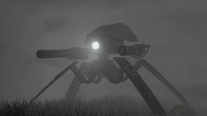 Robot in fog Free 3D model