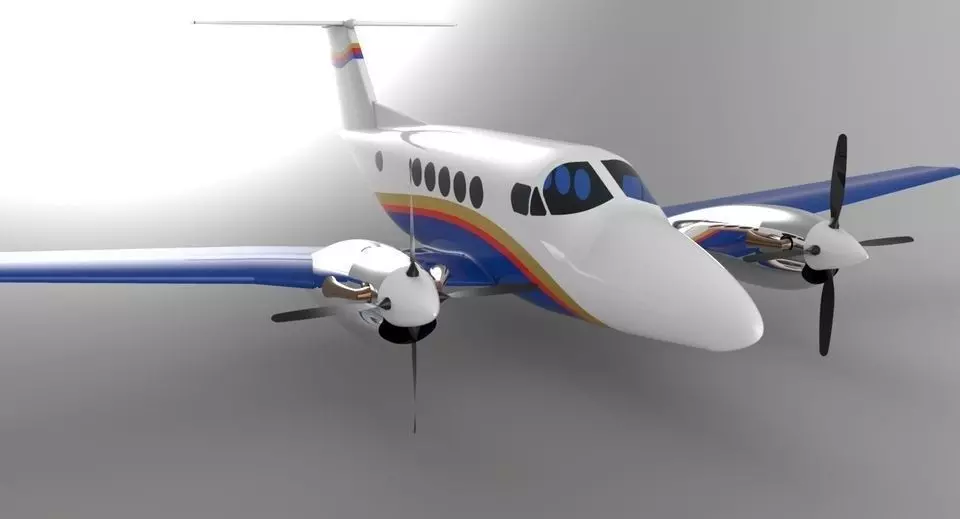 Beechcraft King Air B200 GT 3D model_0