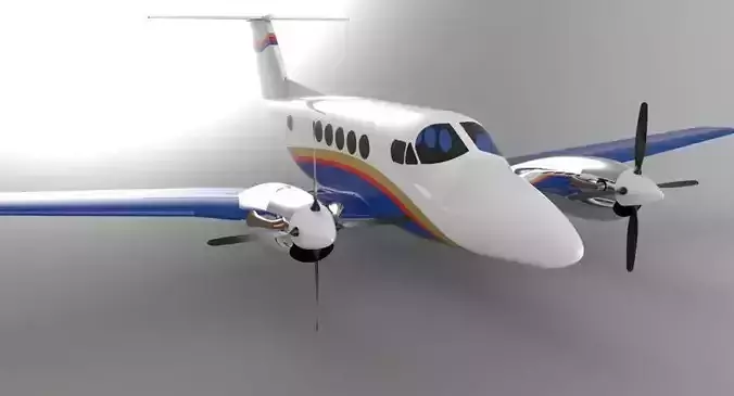 Beechcraft King Air B200 GT 3D model