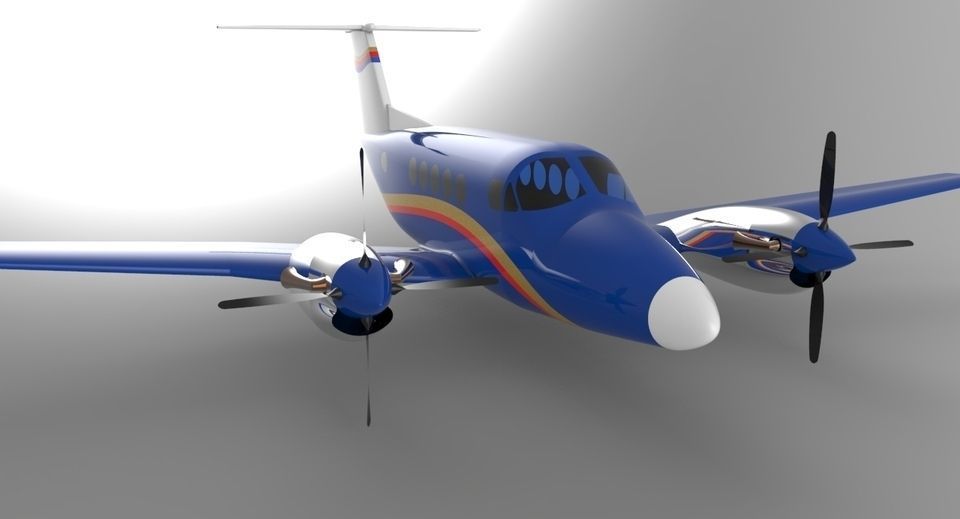 Beechcraft King Air B200 GT 3D model_4