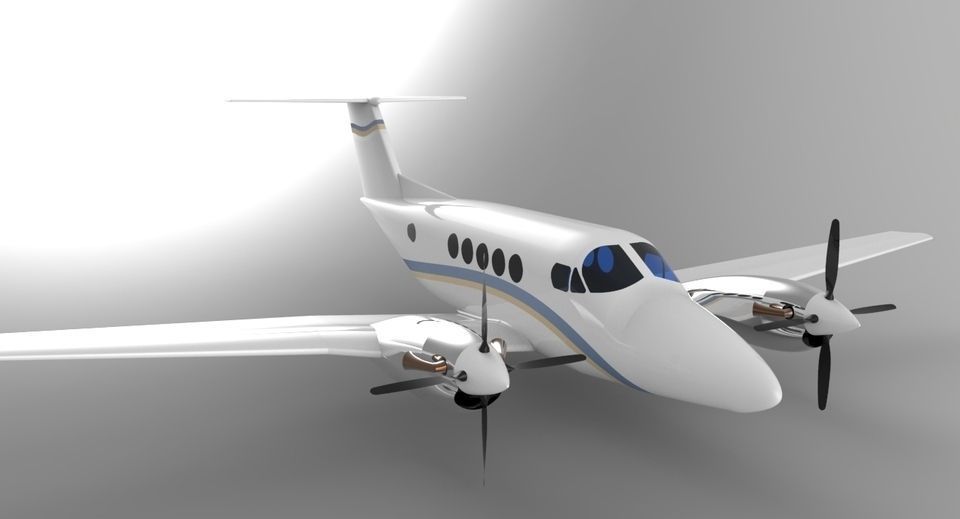 Beechcraft King Air B200 GT 3D model_5