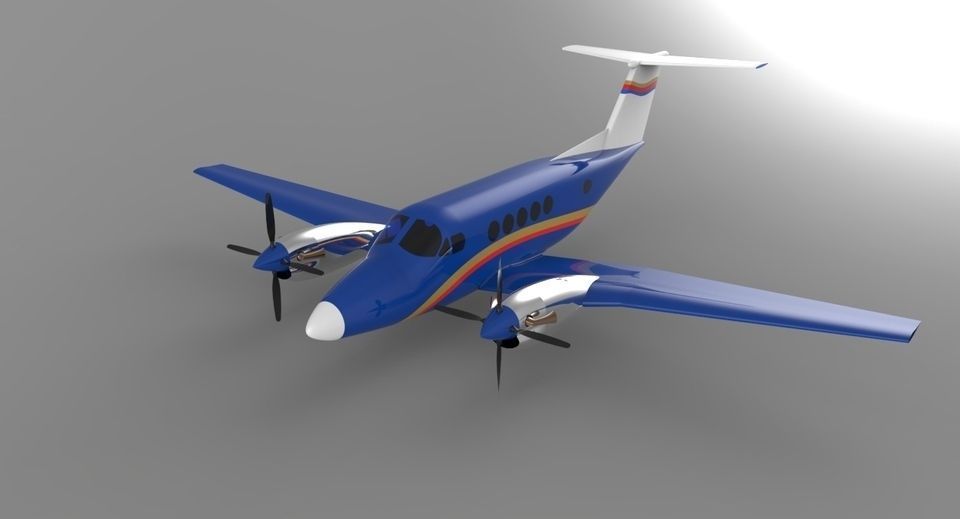 Beechcraft King Air B200 GT 3D model_2