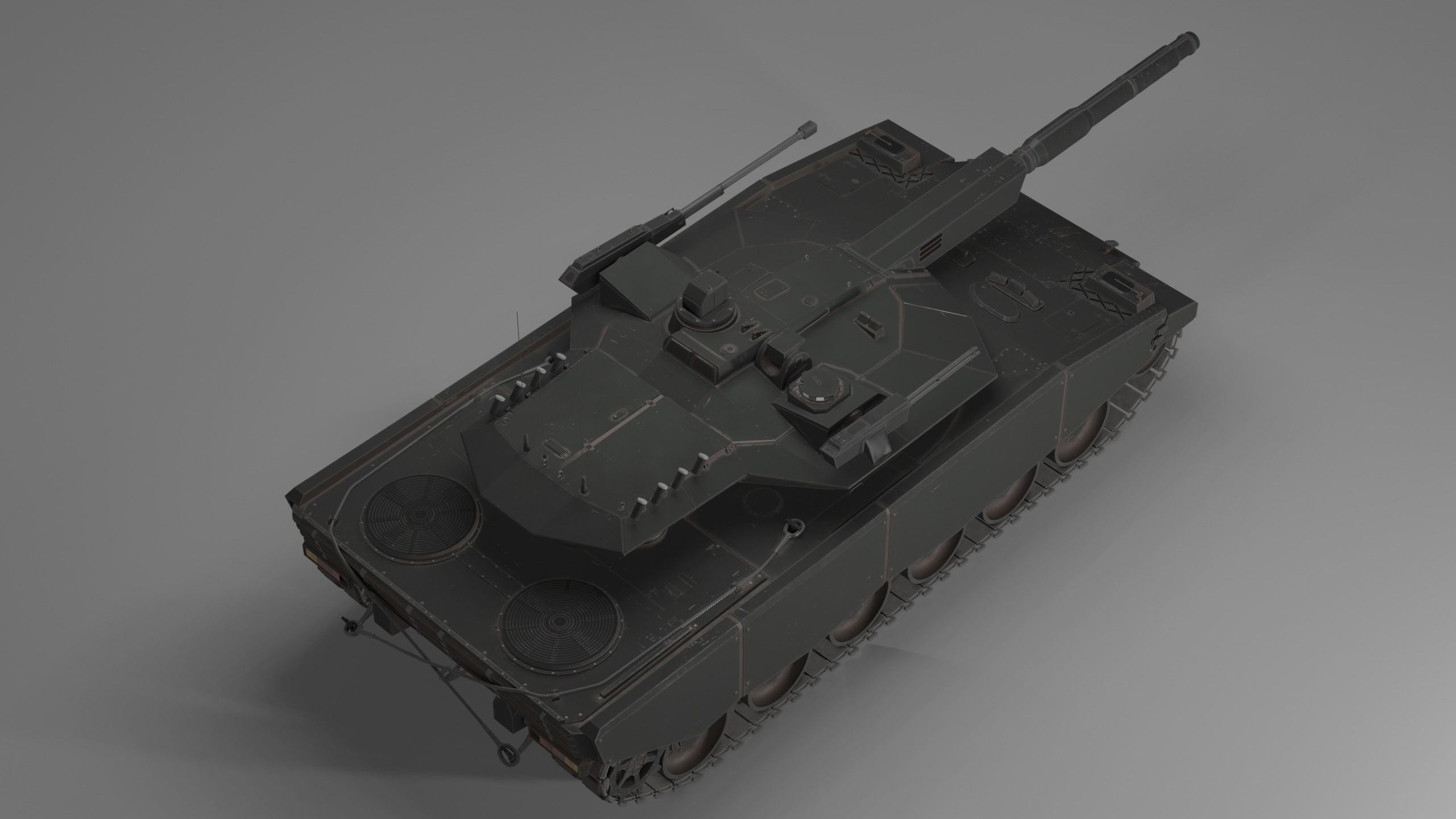 Modern MBT T-118 Jaguar Low-poly 3D model_3