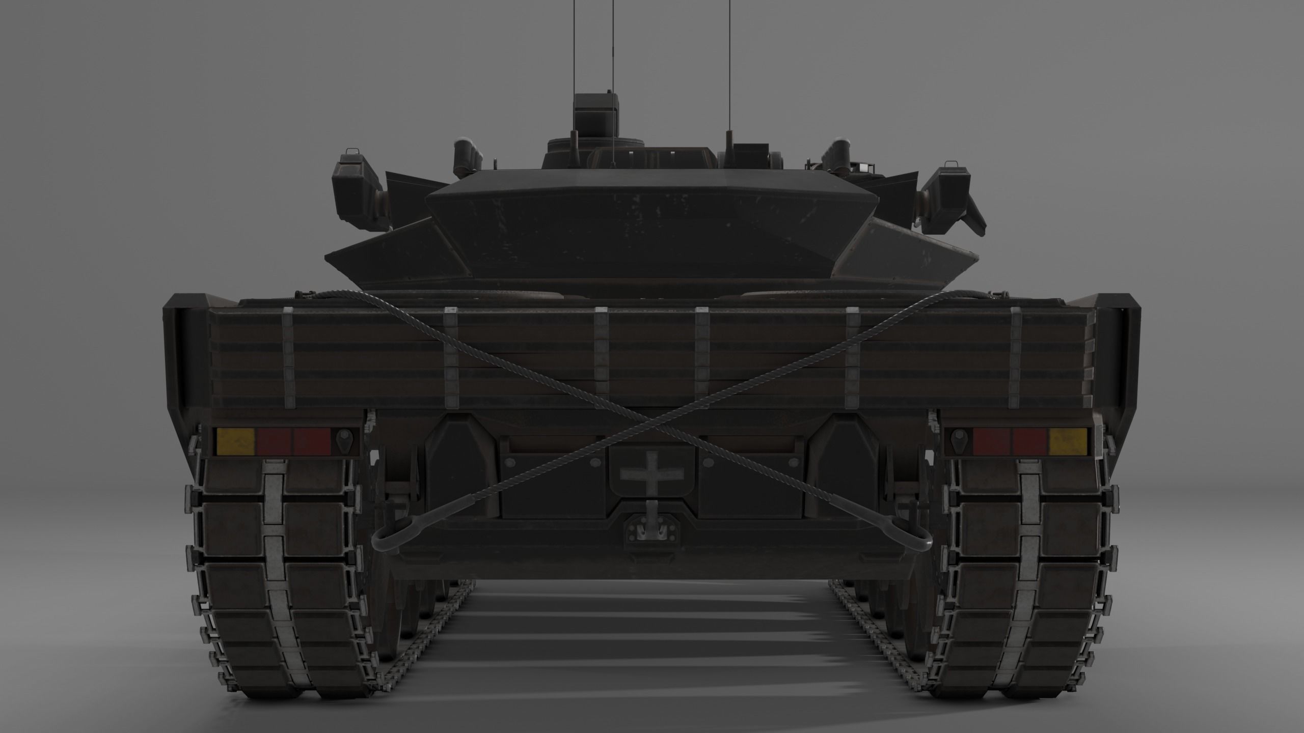 Modern MBT T-118 Jaguar Low-poly 3D model_13