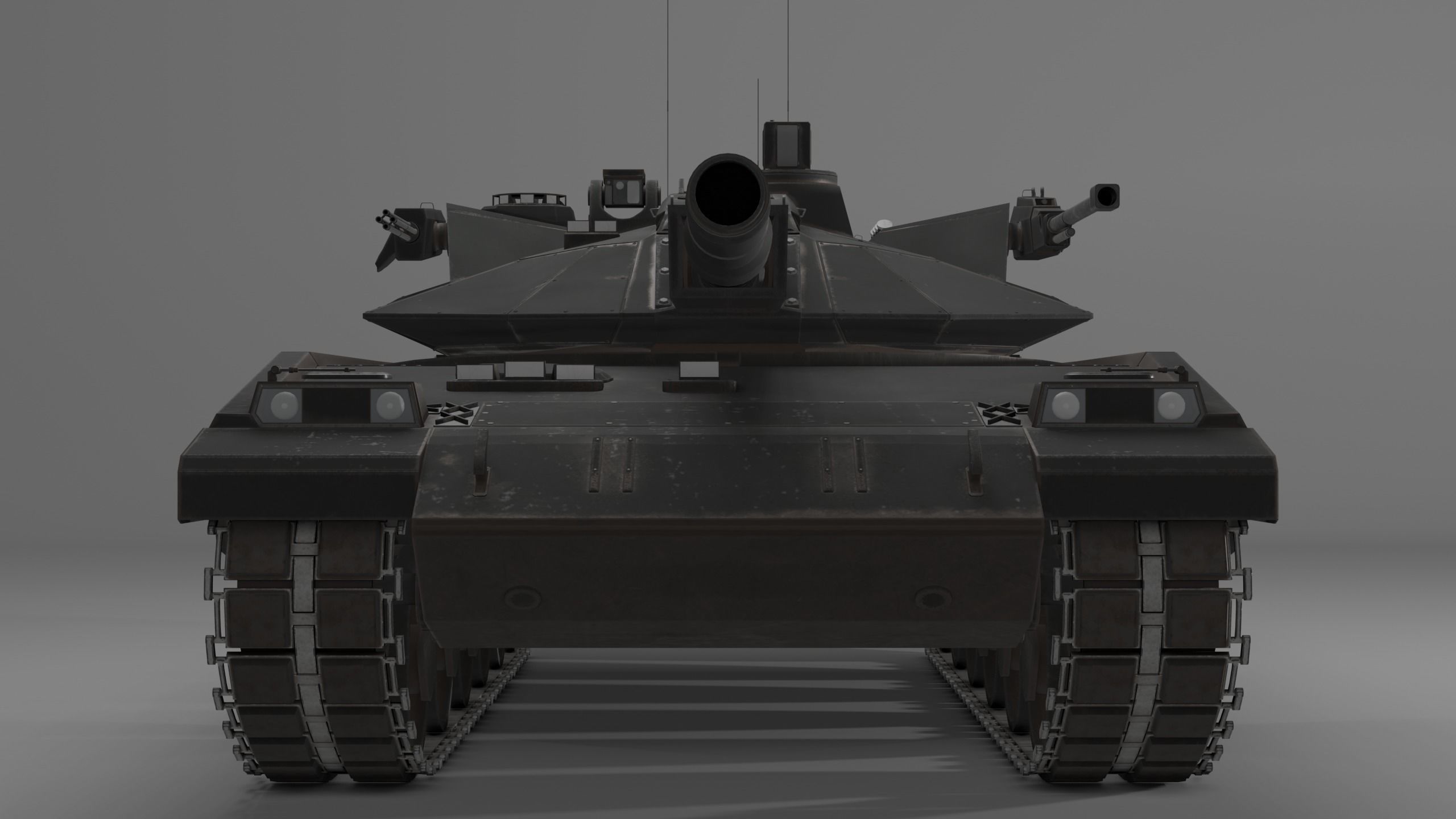 Modern MBT T-118 Jaguar Low-poly 3D model_8