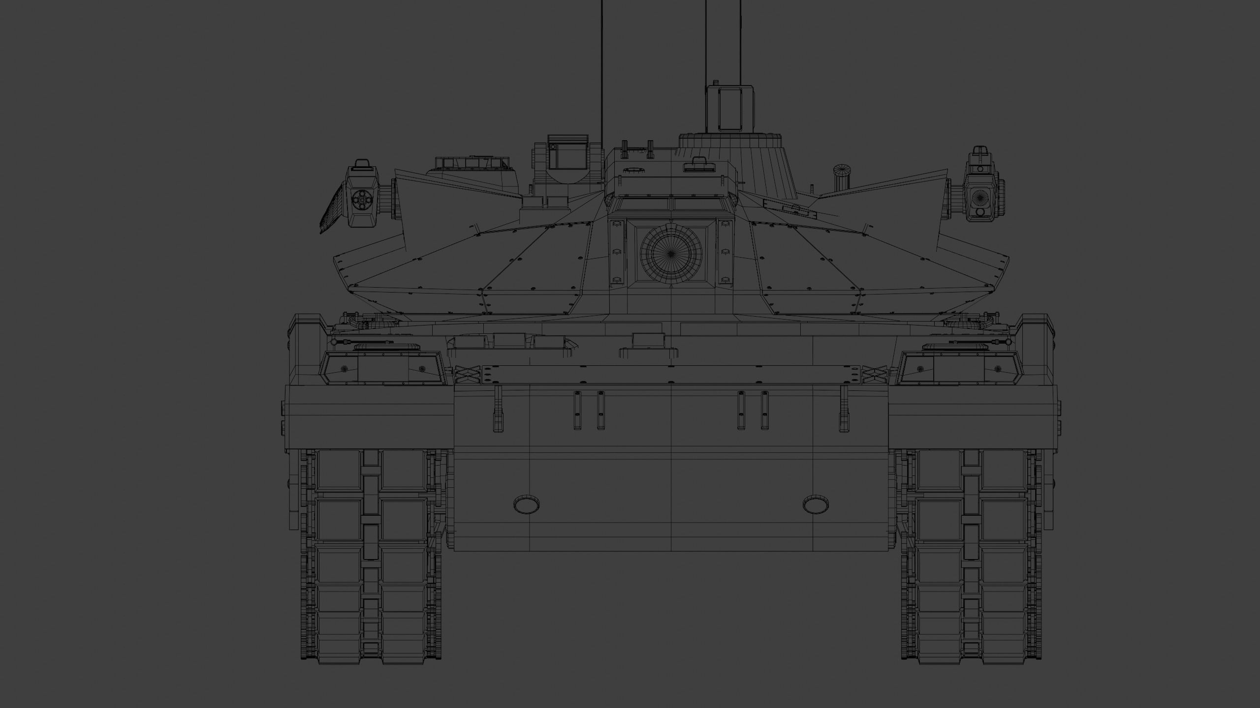 Modern MBT T-118 Jaguar Low-poly 3D model_21