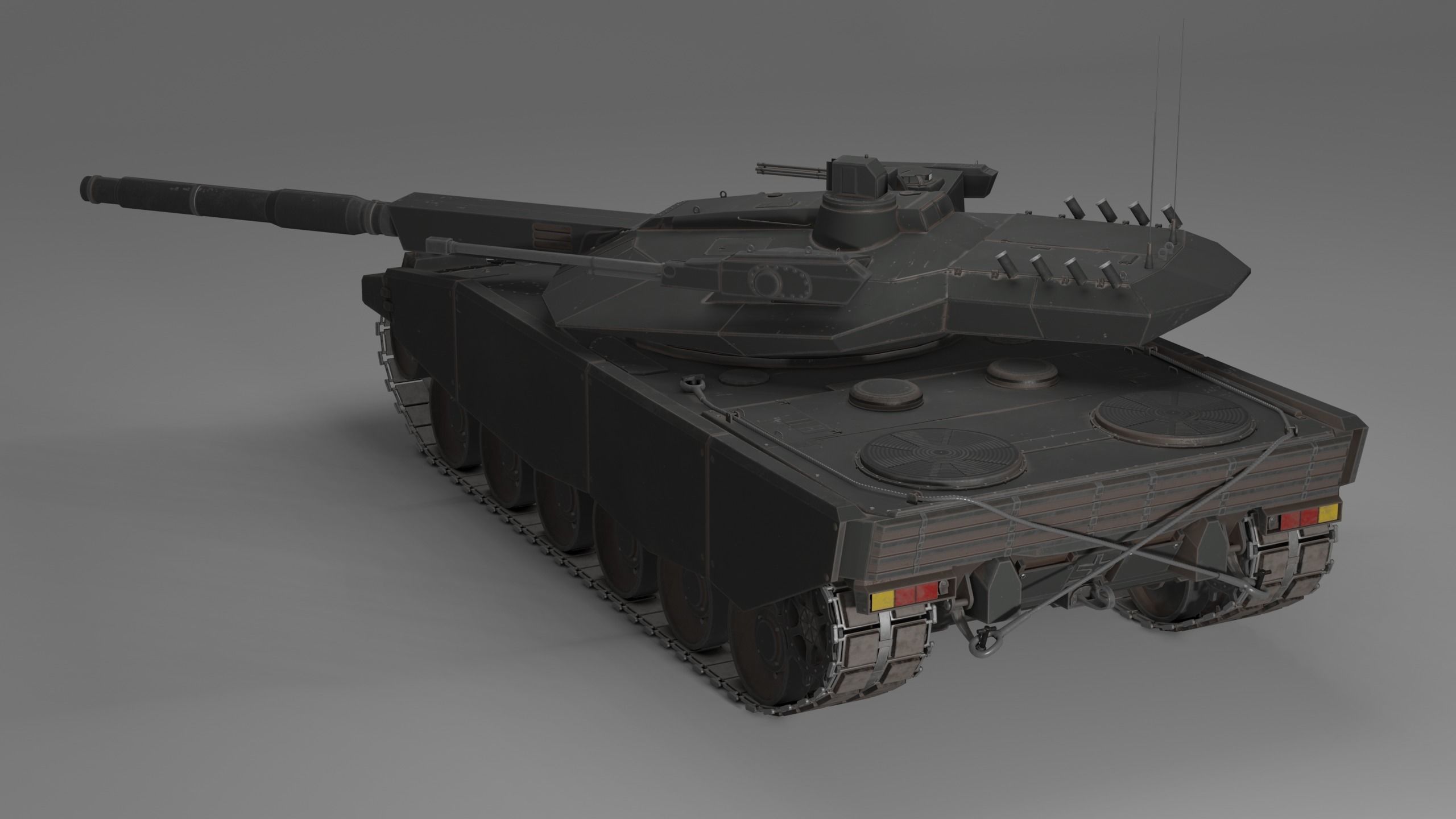 Modern MBT T-118 Jaguar Low-poly 3D model_10