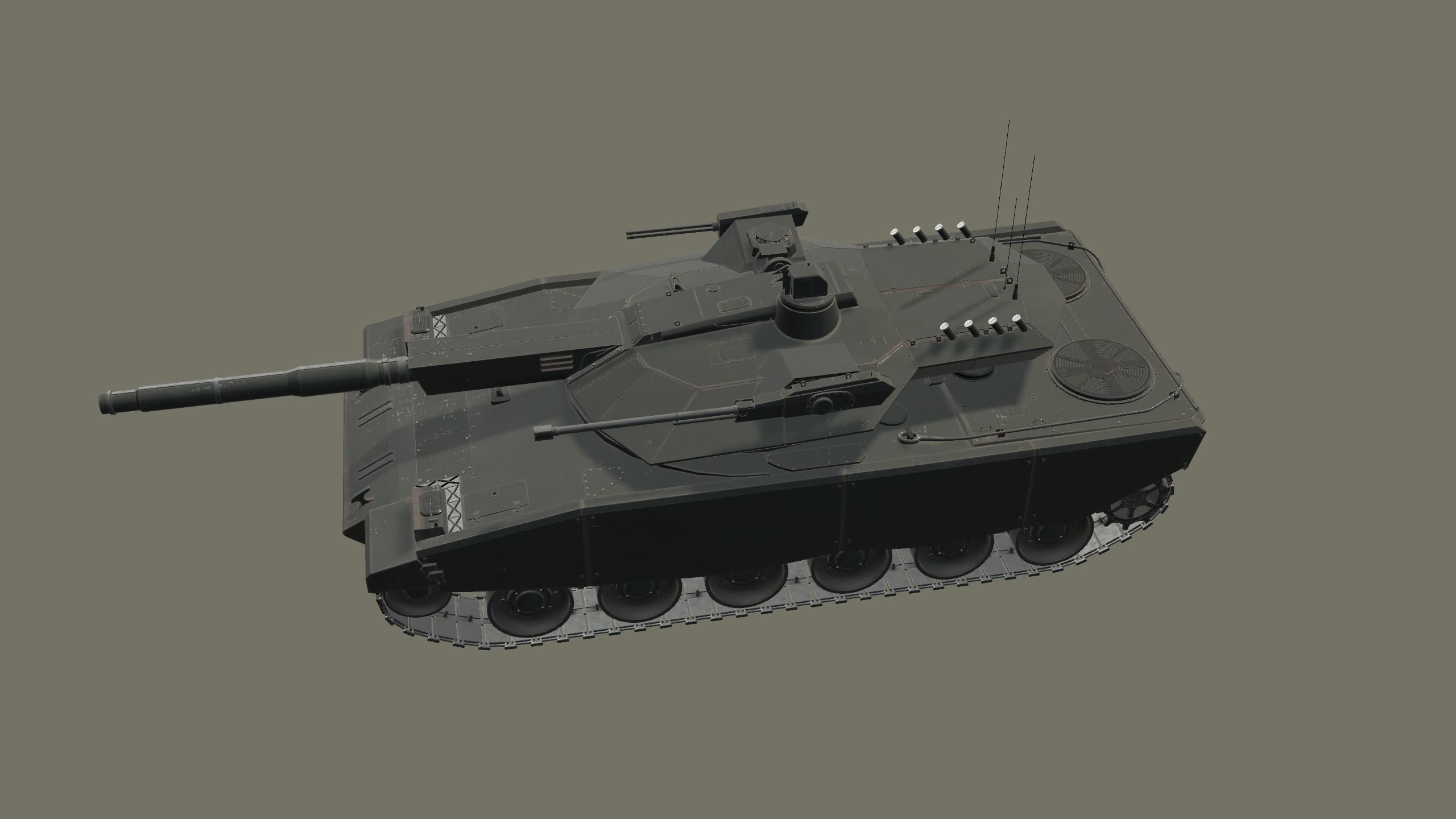 Modern MBT T-118 Jaguar Low-poly 3D model_17