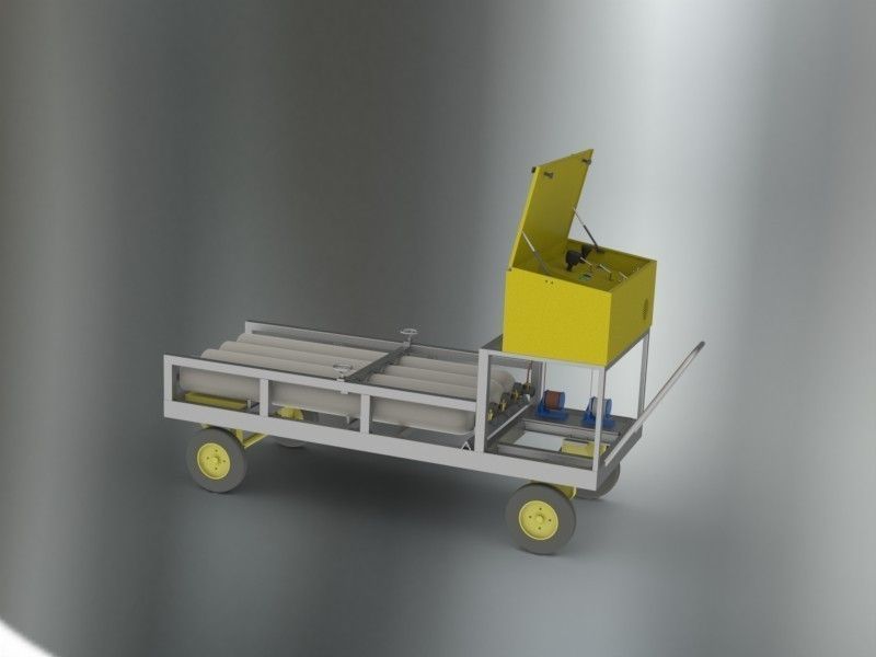 nitro service cart 3D model_2