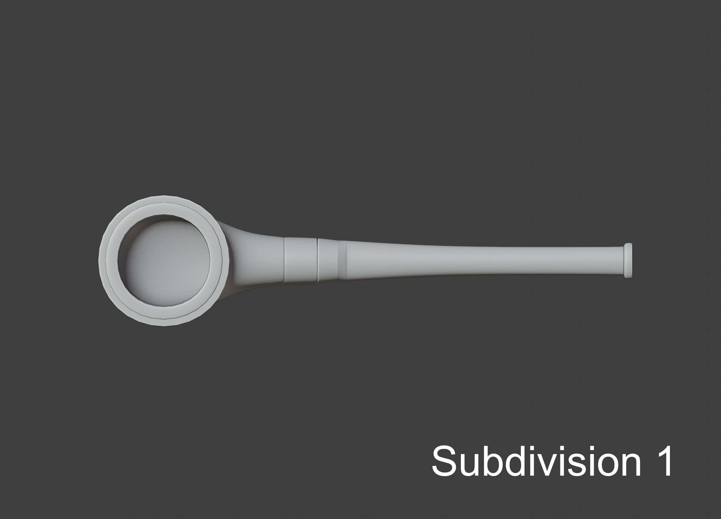 Vintage wooden tobacco pipe smoking 3D model_5