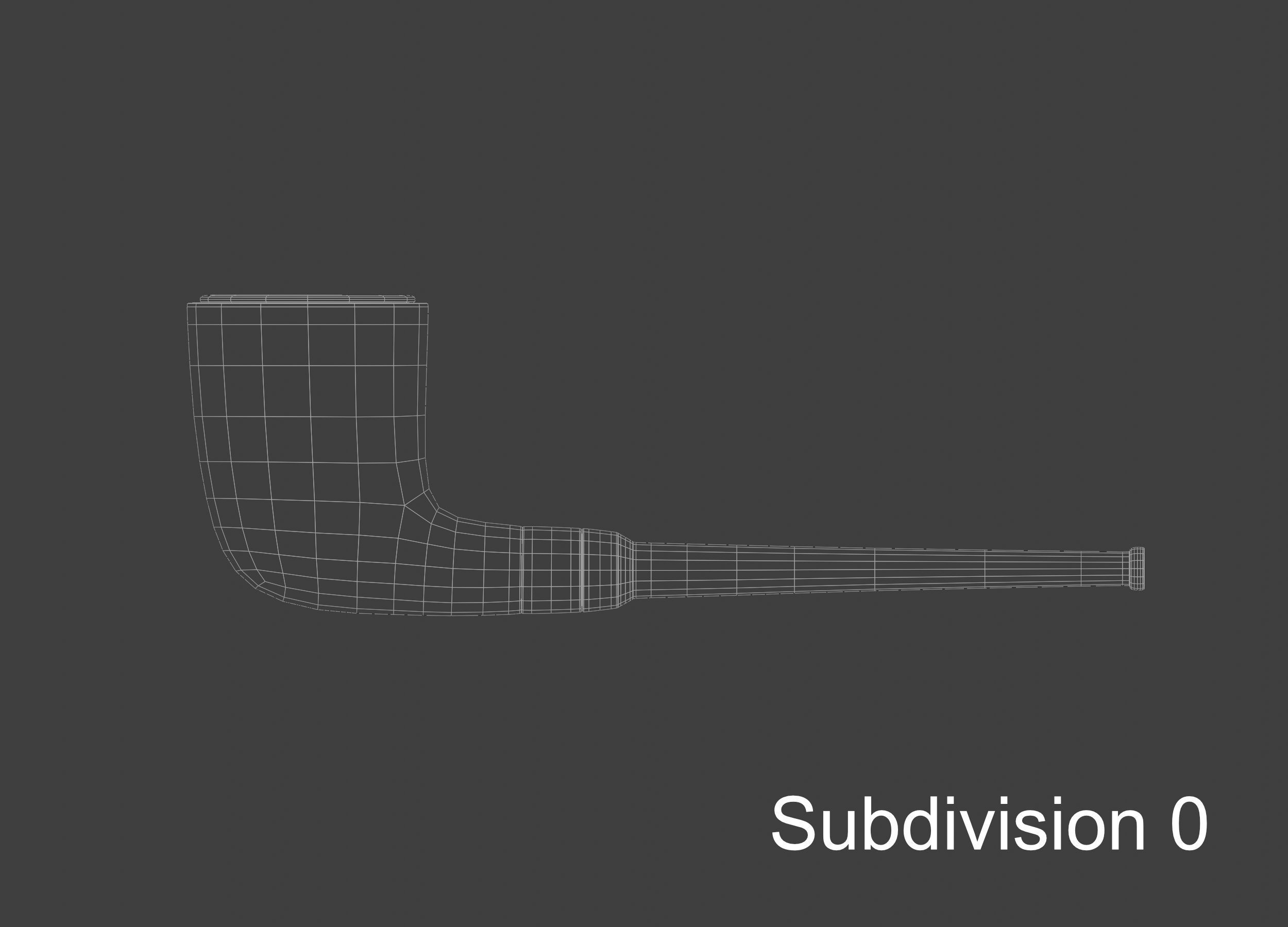 Vintage wooden tobacco pipe smoking 3D model_18