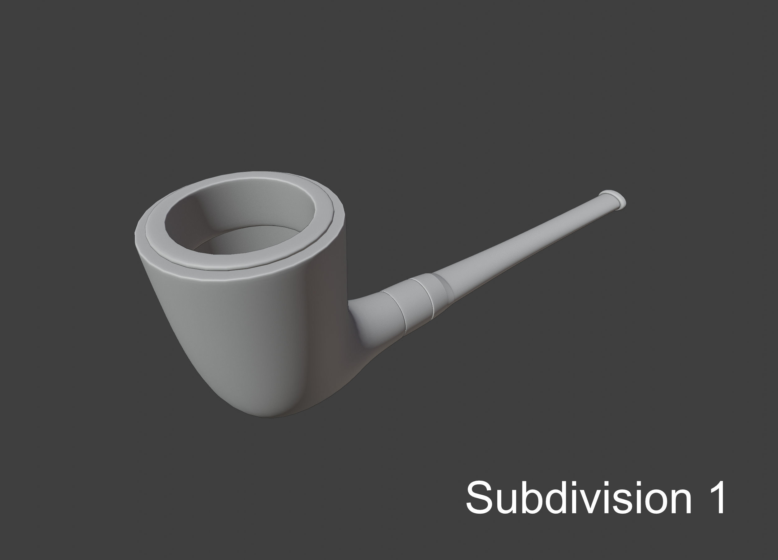 Vintage wooden tobacco pipe smoking 3D model_9