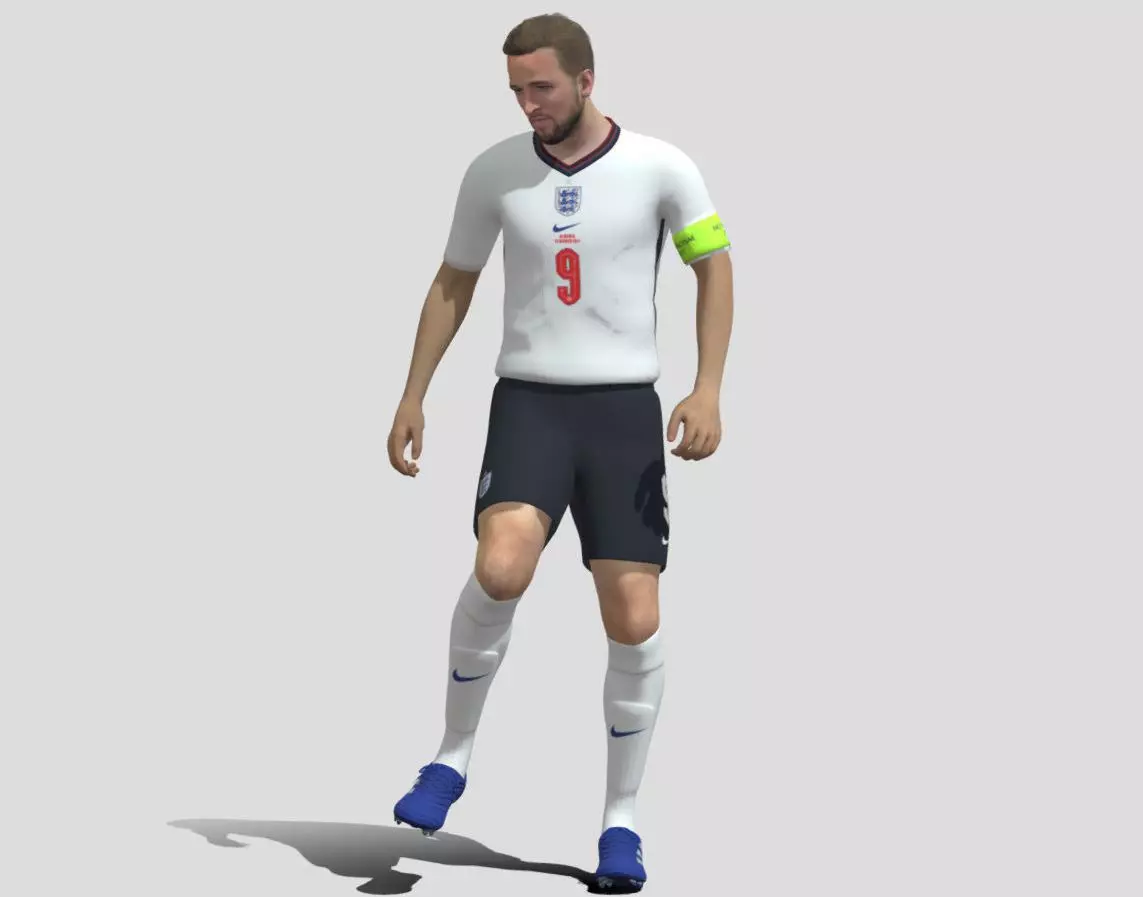 Harry Kane Euro2020 Low-poly 3D model