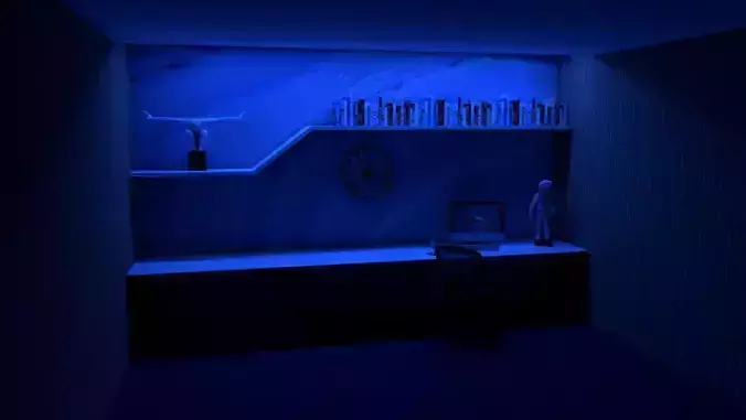 study desk 3d model Free 3D model