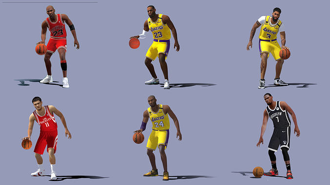 NBA famous player 3D Model Collection