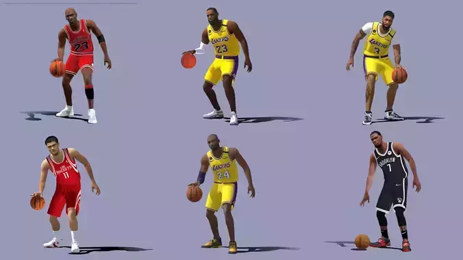 NBA famous player 3D Model Collection